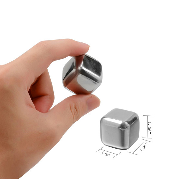 Stainless Steel Resusable Square Shape Ice Cube