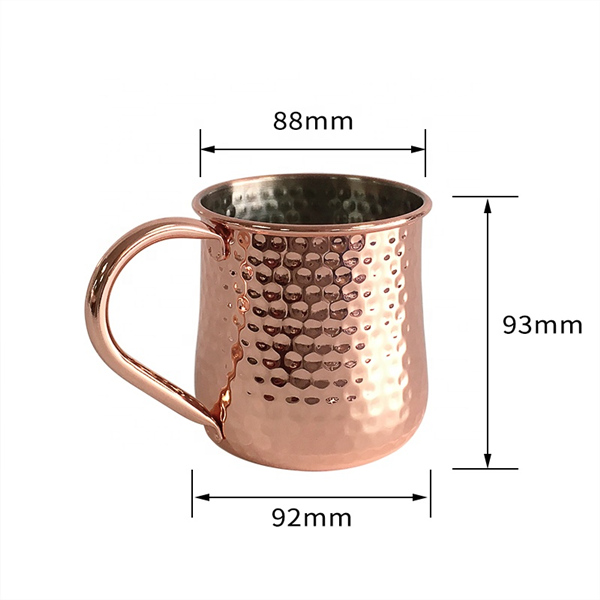 Copper Plated Hammered Moscow Mule Mug