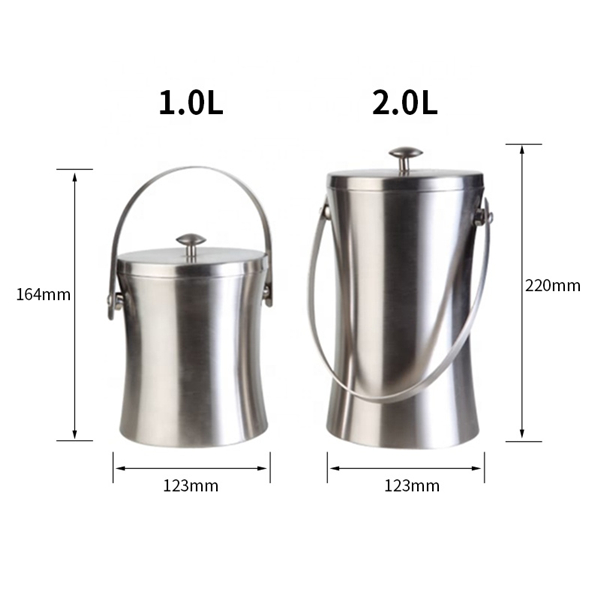 Double Wall Ice Bucket 1L