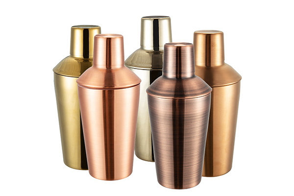 500ml Copper Stainless Steel 3pcs Cocktail Shaker